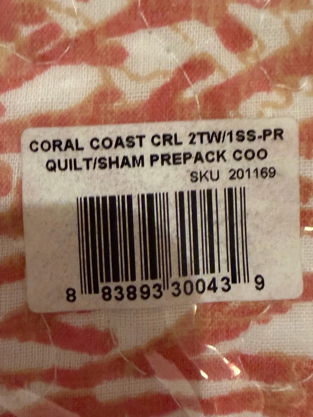 Laura Ashley Coral and Cream  Pillow Shams - Set of Two